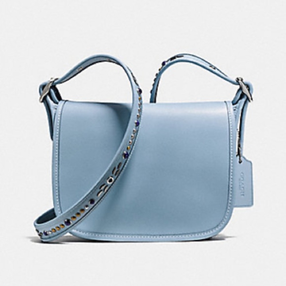 💎 COACH 💎 Patricia Saddle Bag with Studded Strap NWOT - Picture 1 of 15